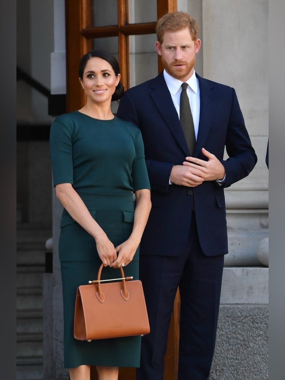 Strathberry Midi Tote in Chestnut w/Box & Dustbag ASO Meghan Markle